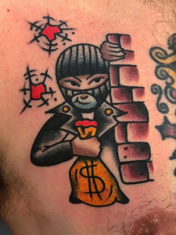 color old school Tatuaggio su chest #23553 | Tatuatore Akira Latanzio