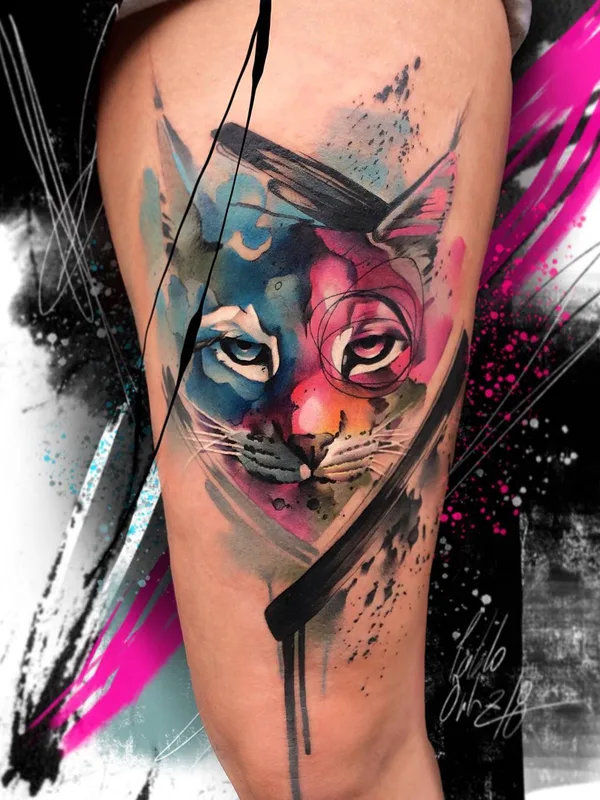 color watercolor Tatuagem em thigh #23338 | Tatuador Pablo Ortiz
