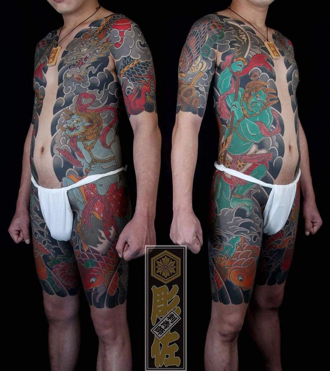 Tatuagem artista Diao Zuo, cor tradicional oriental japonesa | Taiwan