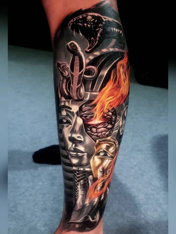 color realism tattoo auf calf #23716 | Tätowierer Akbar Tawakkal