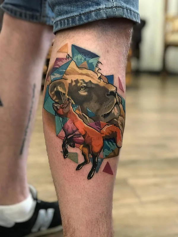 color realism Tatuaggio su calf #22925 | Tatuatore Dima Inmirrioi