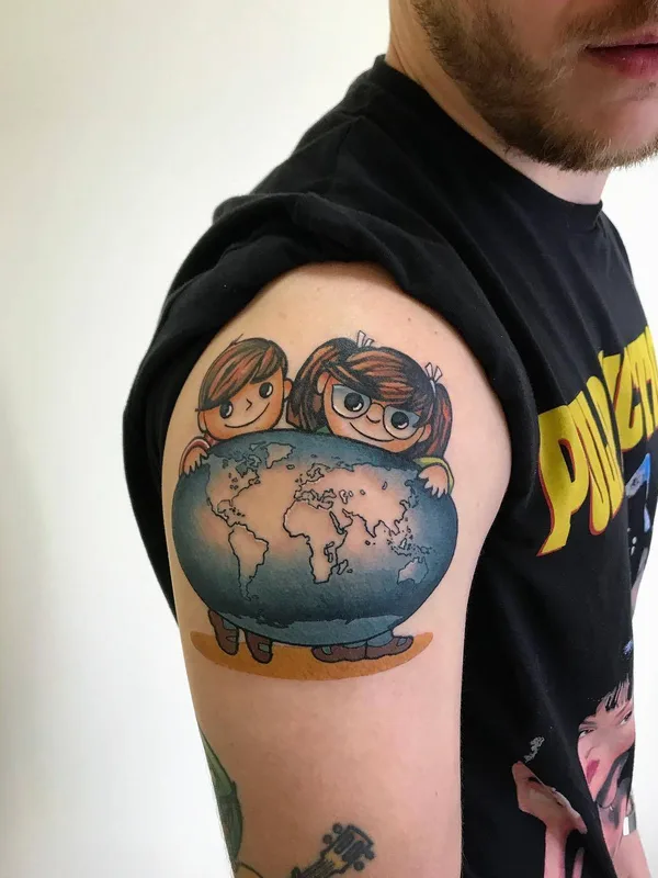 male color illustrative Tatuaggio su upper arm #22926 | Tatuatore Dima Inmirrioi
