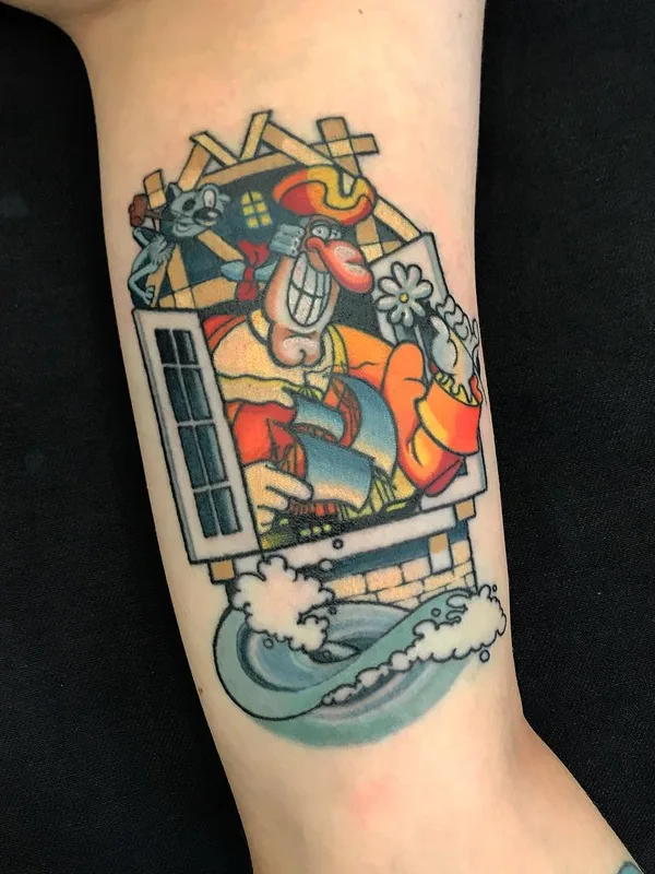 color cartoon Tatuaggio su forearm #22933 | Tatuatore Dima Inmirrioi