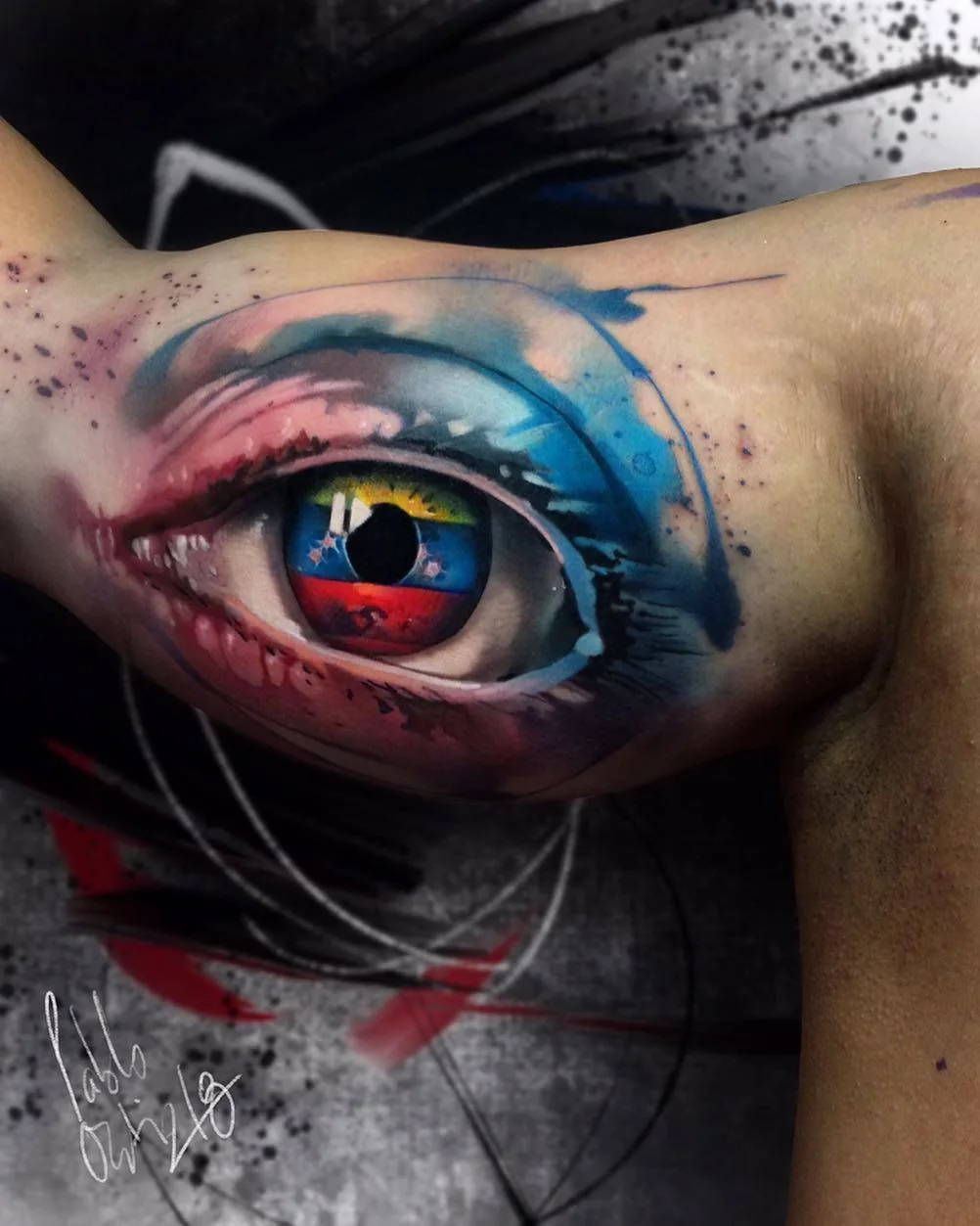 Tatuagem artista Pablo Ortiz, estilo aquarelais surrealista | Espanha