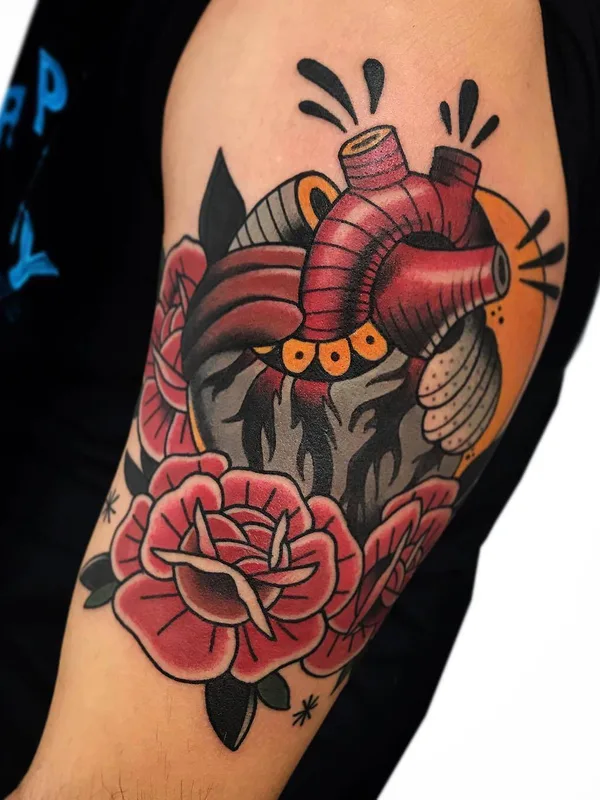color neo traditional tattoo on upper arm #23701 | Tattoo Artist Guindero