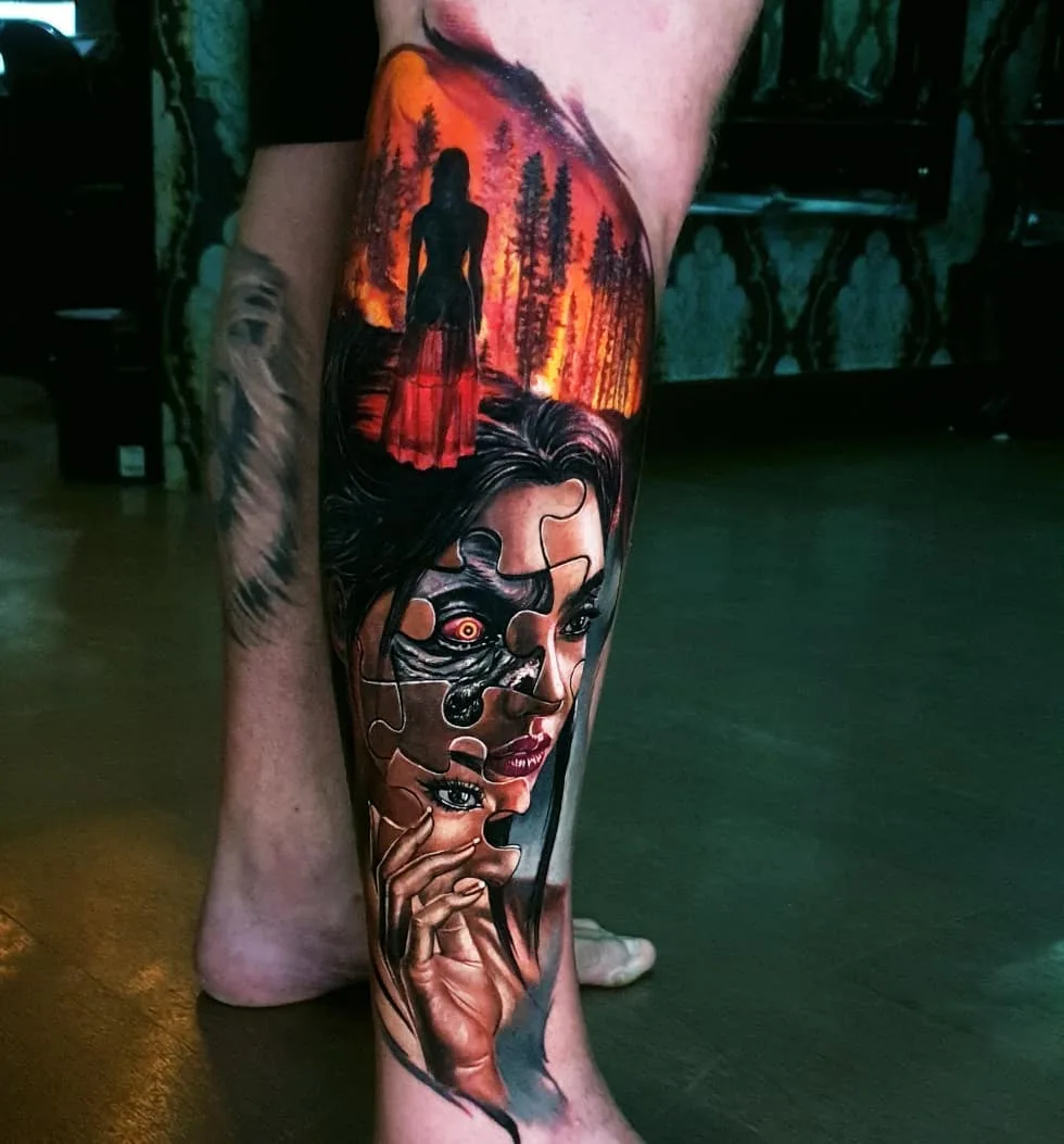 Tattoo artist Akbar ATA Tawakkal, authors style realistic tattoo, surrealism art | Indonesia, Bali