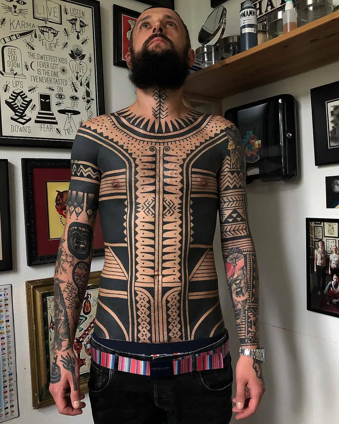 Tattoo artist Aivaras Lee, black authors style ornamental tattoo | Lithuania