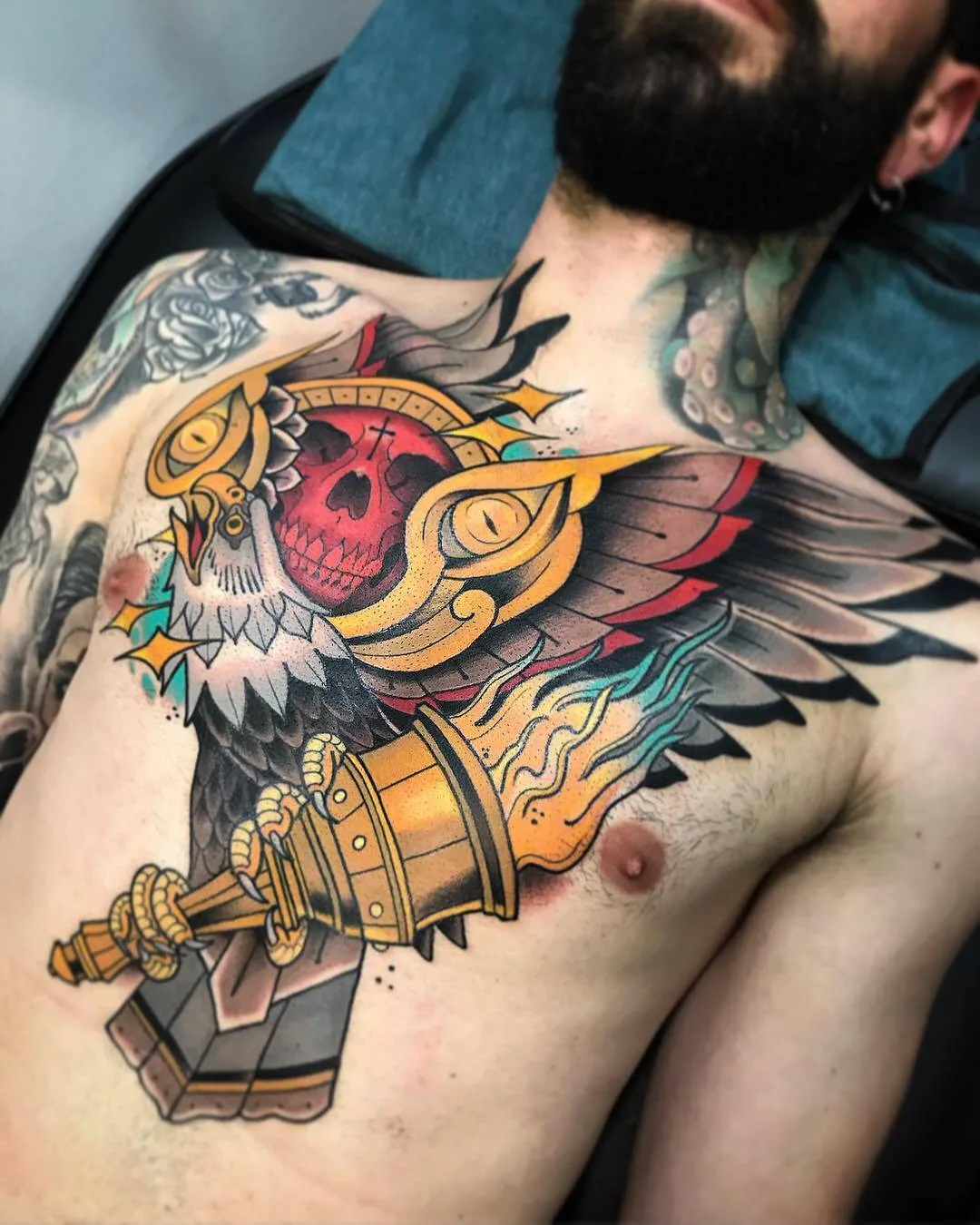 Tattoo artist Guindero, color new school neo traditional tattoo | Spain