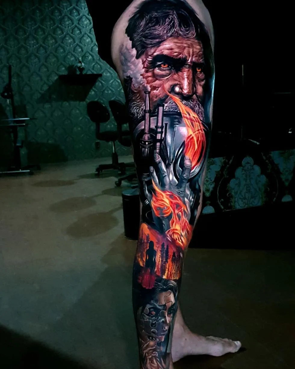 Tattoo artist Akbar ATA Tawakkal, authors style realistic tattoo, surrealism art | Indonesia, Bali