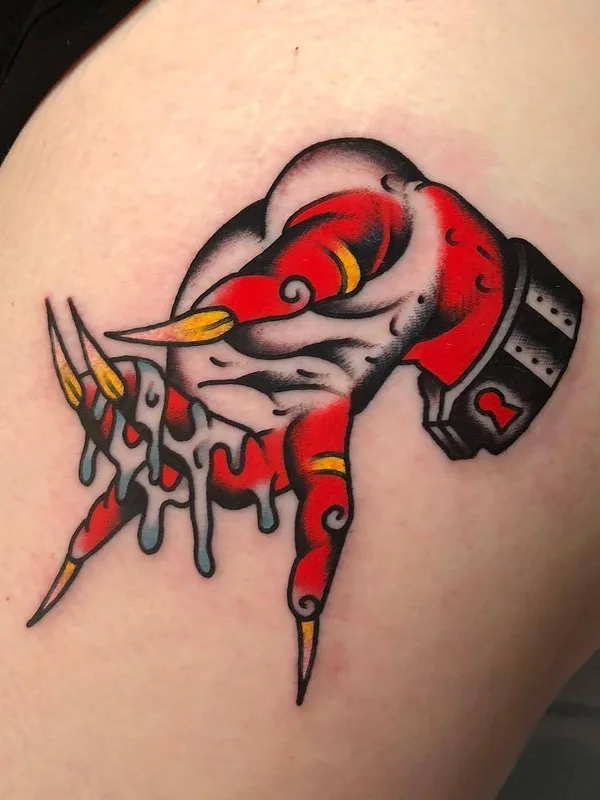 color traditional Tatuaggio su thigh #23558 | Tatuatore Akira Latanzio