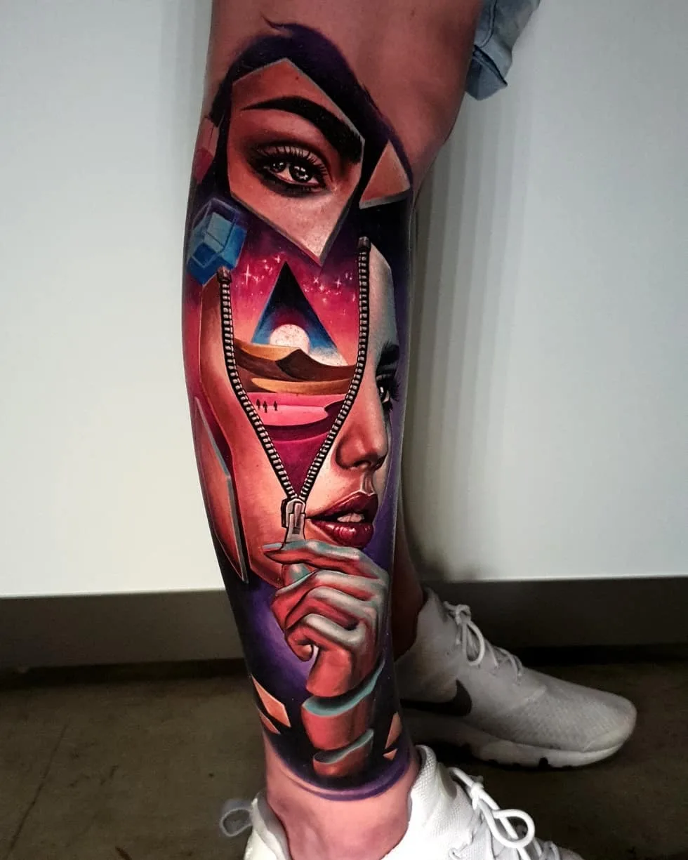Tattoo artist Akbar ATA Tawakkal, authors style realistic tattoo, surrealism art | Indonesia, Bali