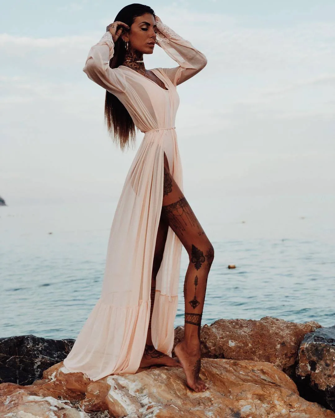 Тату модель Giada Longo, татуированная фото-модель, фото татуировок для девушек | Италия