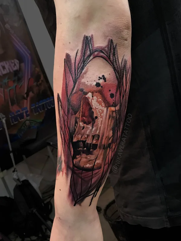 color watercolor 纹身 在 forearm #23493 | 纹身师 Nika Ya