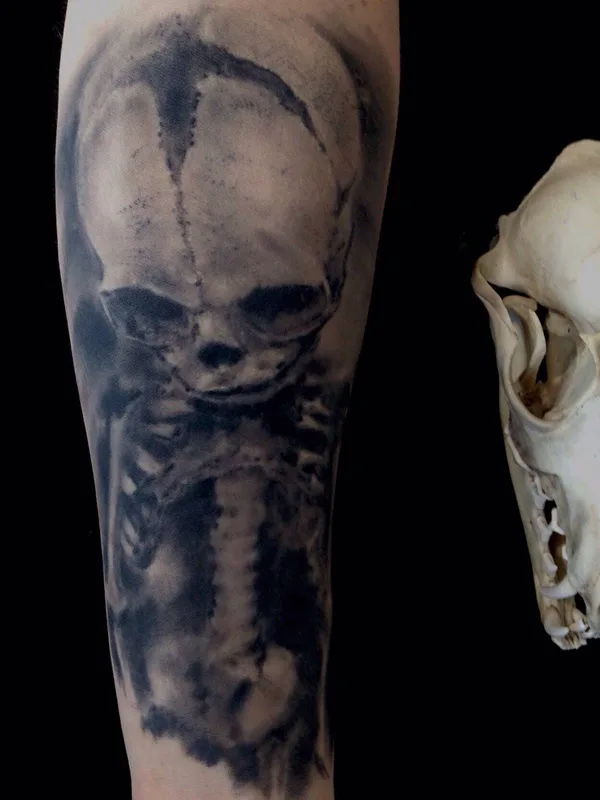 black and grey black and grey tattoo on forearm #23213 | Tattoo Artist Dmitri A.