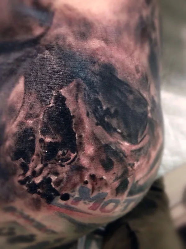 black blackwork tattoo on stomach #23216 | Tattoo Artist Dmitri A.