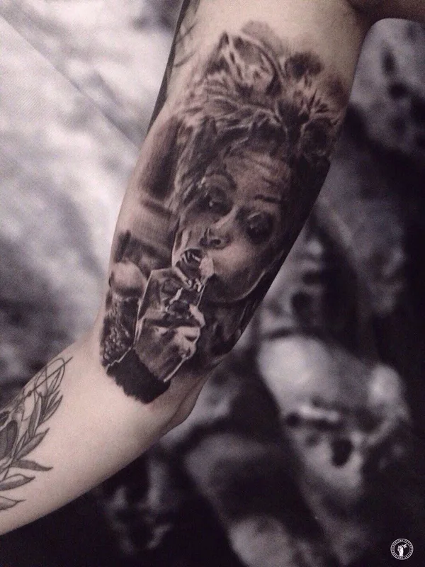 black and grey realism tattoo on forearm #23223 | Tattoo Artist Dmitri A.