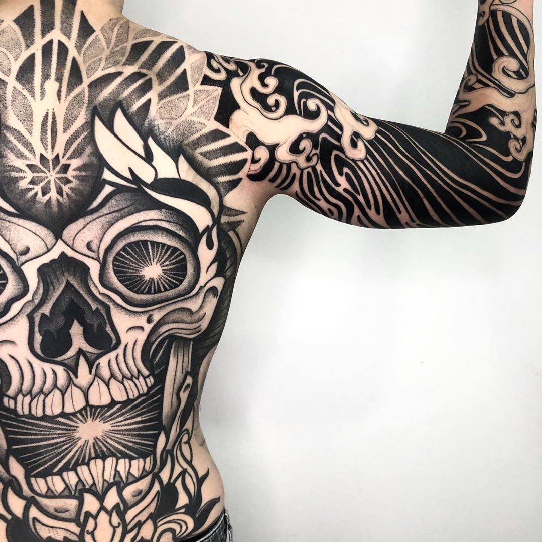 Skull Oriental Tattoo - Mystical Designs | Ace Tattooz