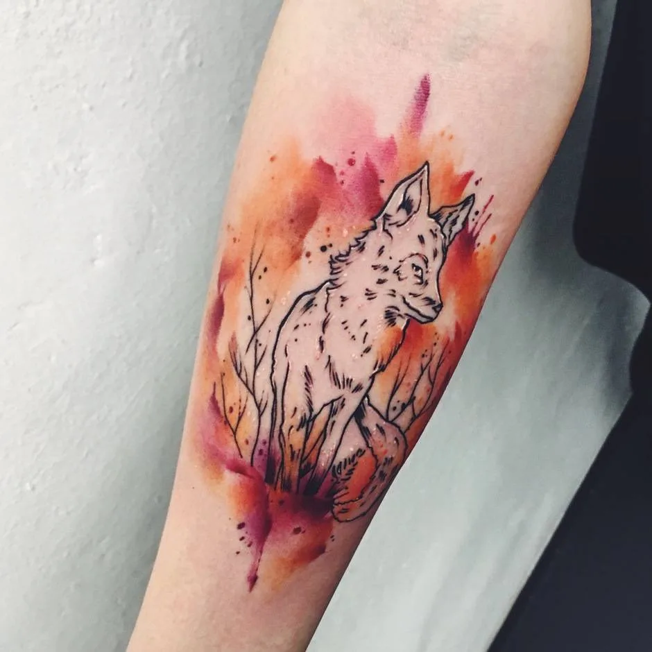 Tattoo artist Filip Fabian, watercolor, dotwork, linework tattoo | Prague, Czech Republic