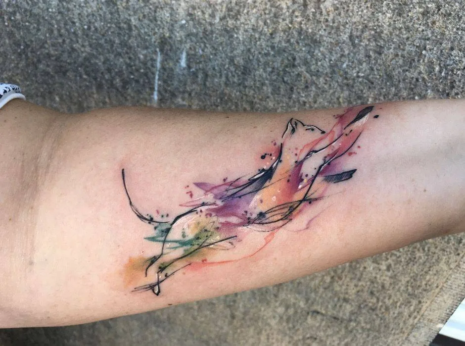 Tattoo artist Filip Fabian, watercolor, dotwork, linework tattoo | Prague, Czech Republic
