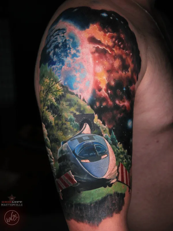 color realism tattoo auf upper arm #32297 | Tätowierer Олег каБэ