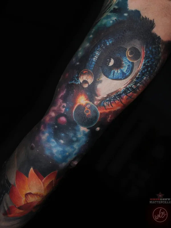 color realism tattoo auf full sleeve #32305 | Tätowierer Олег каБэ