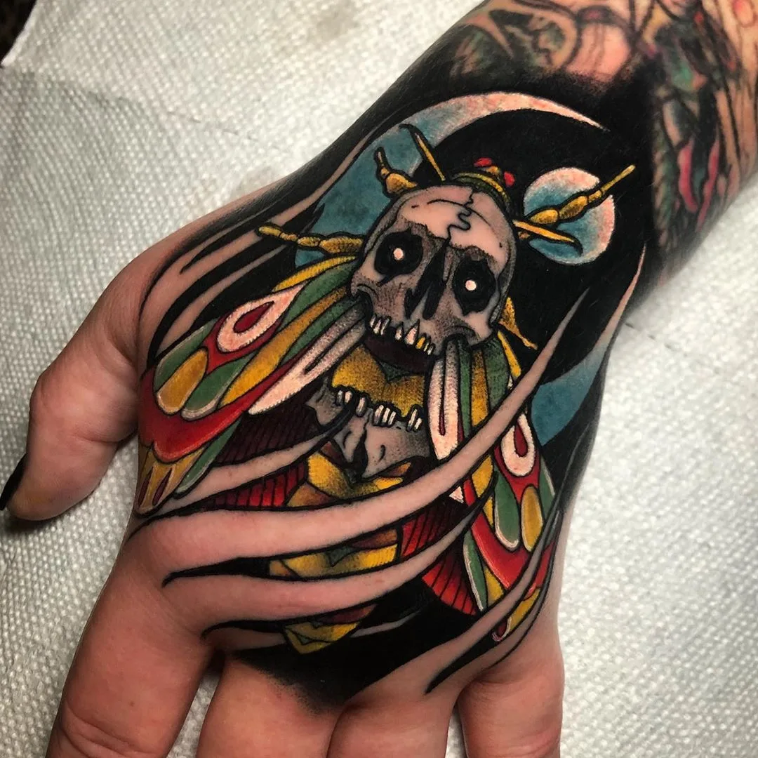 Tattoo artist Jeff Saunders, color neotraditional tattoo | United States
