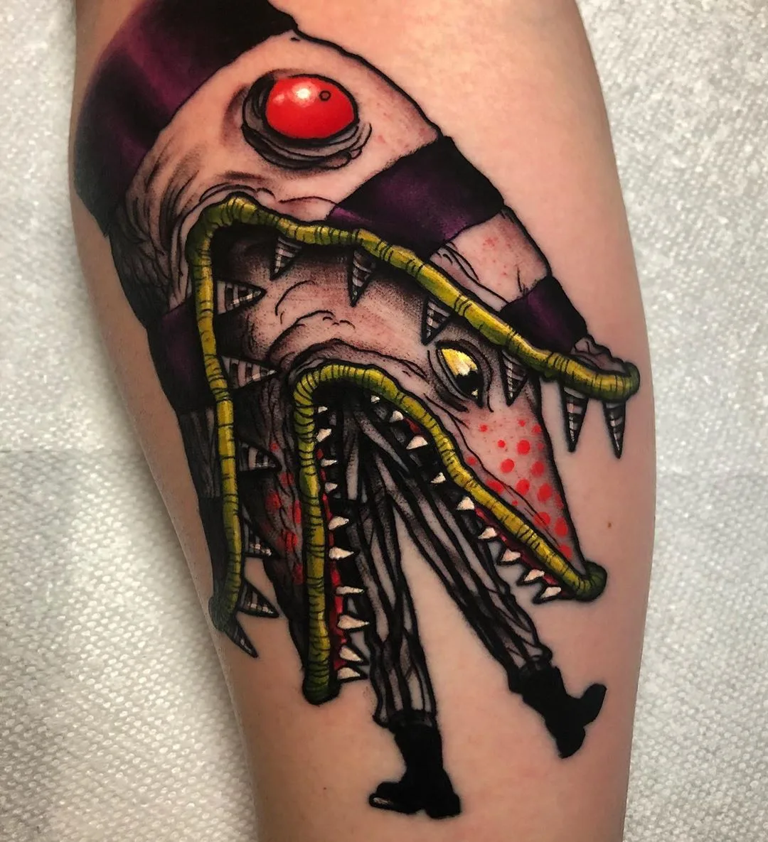 Tattoo artist Jeff Saunders, color neotraditional tattoo | United States