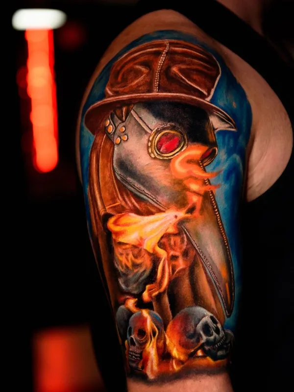 color realism tatouage sur upper arm #37085 | Artiste tatoueur Lena Diamanti