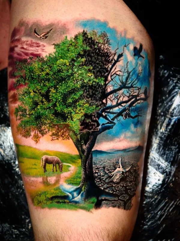 color realism tatouage sur thigh #37083 | Artiste tatoueur Lena Diamanti