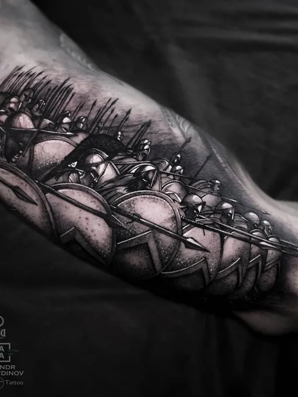 male black and grey realism 纹身 在 forearm #37102 | 纹身师 Александр Ахмертдинов