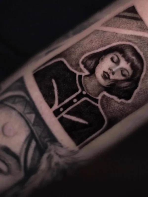 female black and grey black and grey 纹身 在 forearm #37162 | 纹身师 Horror Tattoo