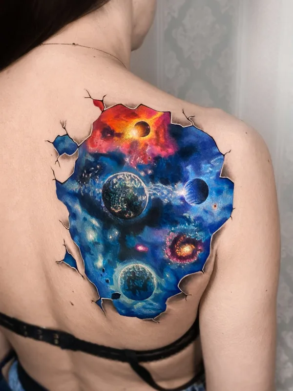 female color realism татуировка на shoulder blade #41767 | Тату мастер Кристина Галиулина / Crystal Tattoo