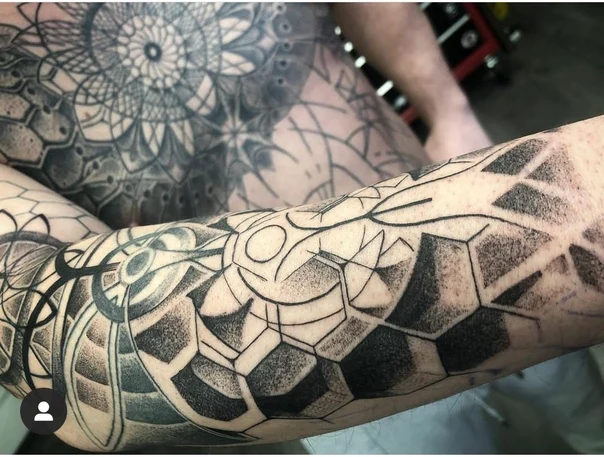 Geometric Geometric, Mandala tattoo on Forearm