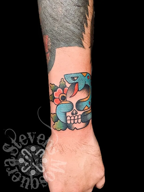 color traditional tattoo auf wrist #42019 | Tätowierer Stevens Mosquera