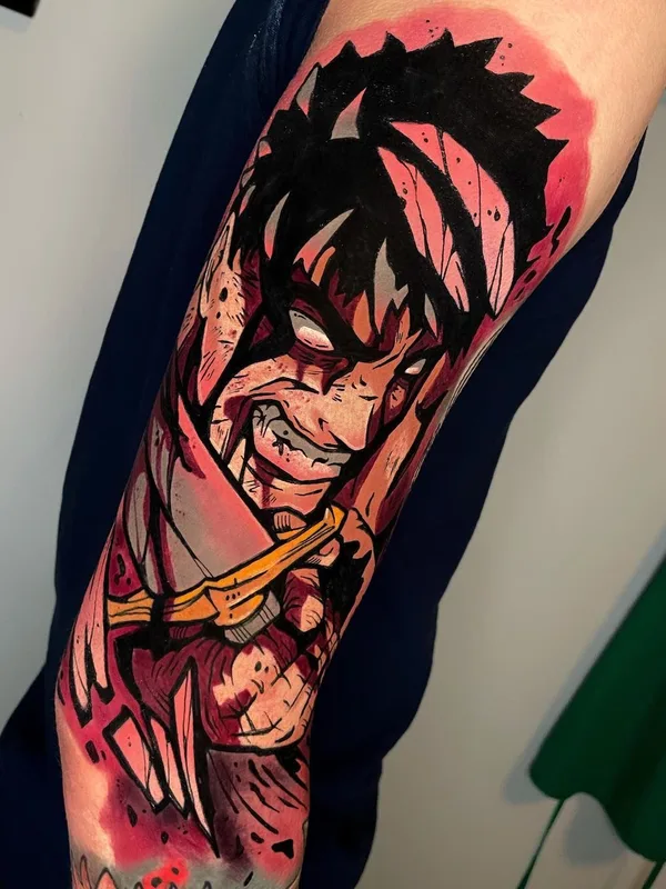 color anime tatuaje en forearm #58207 | Tatuador Chris House
