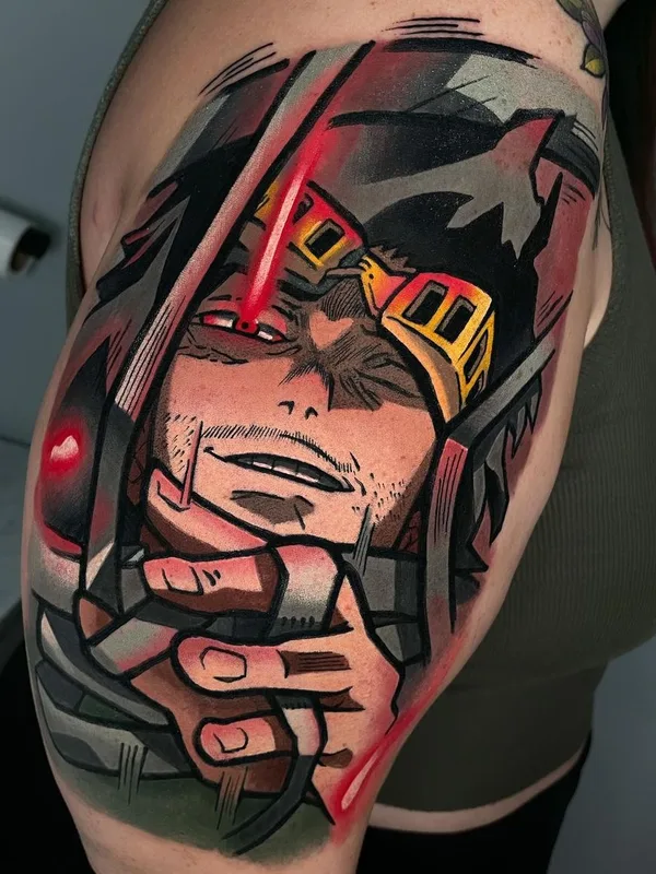 color anime tatuaje en upper arm #58206 | Tatuador Chris House