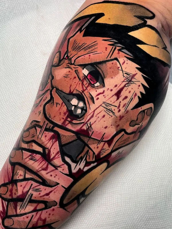 color anime tatuaje en forearm #58215 | Tatuador Chris House