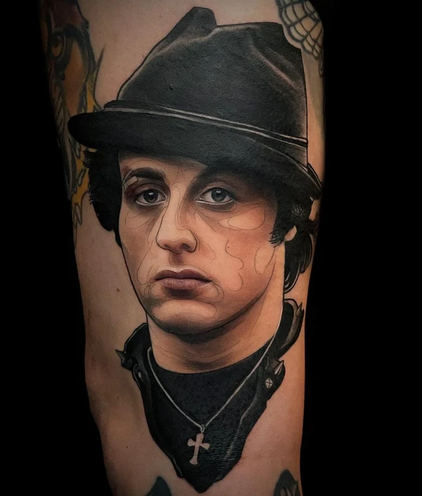 Realism Portrait, Face tattoo on Forearm