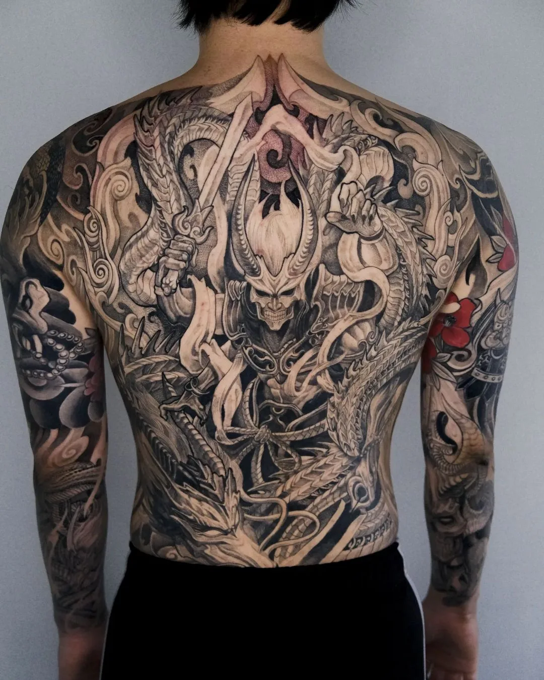 full back Irezumi tattoo done by Girin