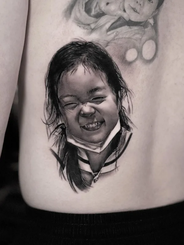 black and grey realism tattoo on back #58526 | Tattoo Artist Hyeongho Jackson Choi