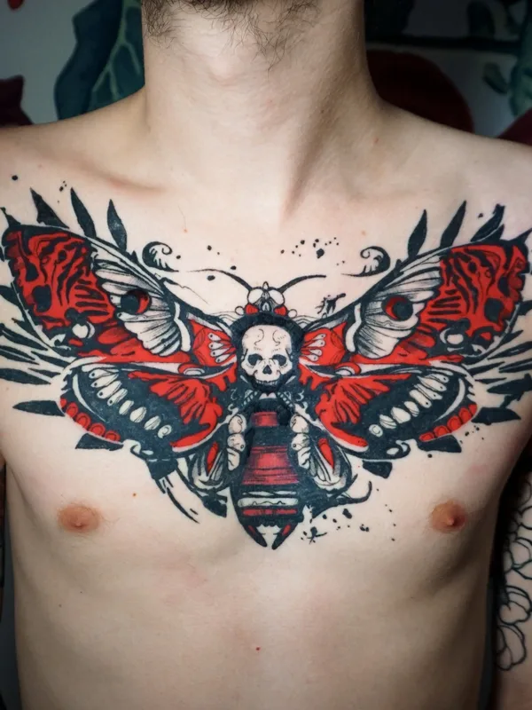 male color neo traditional tattoo on chest #72917 | Tattoo Artist Ralkinz