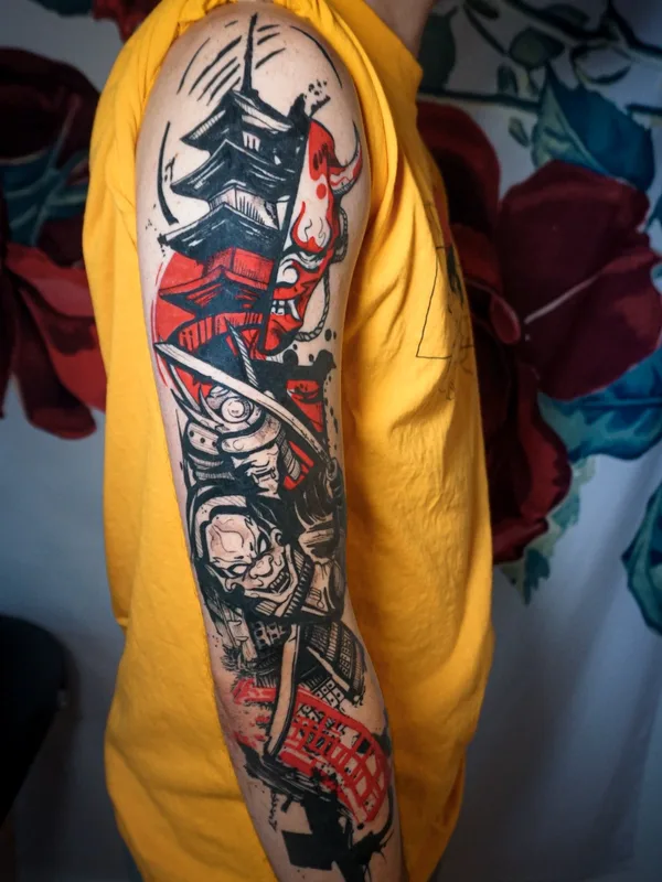 color japanese tattoo on full sleeve #72914 | Tattoo Artist Ralkinz
