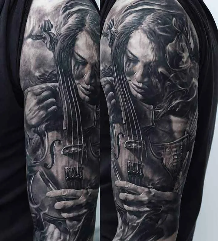 realism tattoo artist Domantas Parvainis | 写实纹身艺术家 Domantas Parvainis 黑白与彩色写实纹身