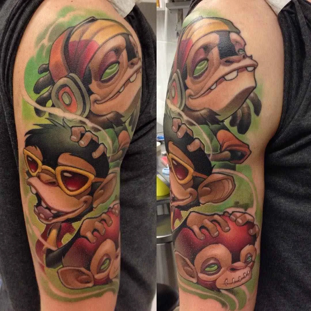 tatuaggio nuovo stile artista Jamie Ris | Тату мастер Jamie Ris ньюскул татуировки, эскизы