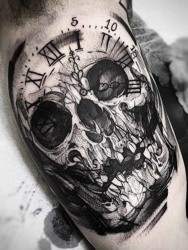 black and grey blackwork Tatuaggio su forearm #1829 | Tatuatore Fredao Oliveira