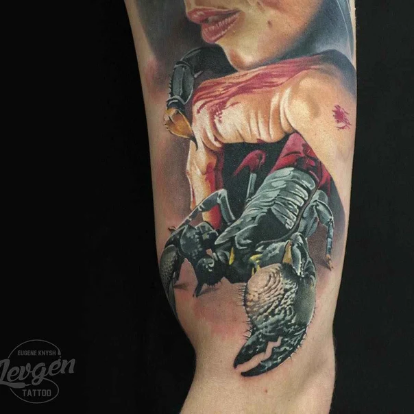 Realism Scorpion, Portrait tattoo on Forearm