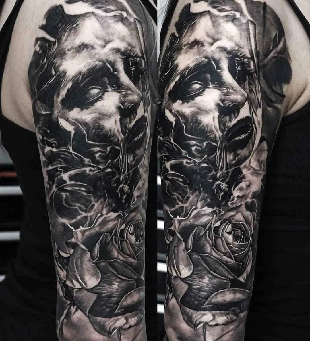 realism tattoo artist Domantas Parvainis | 写实纹身艺术家 Domantas Parvainis 黑白与彩色写实纹身