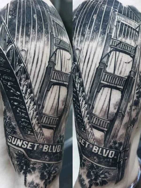 black and grey black and grey tatuaje en full sleeve #2552 | Tatuador Domantas Parvainis