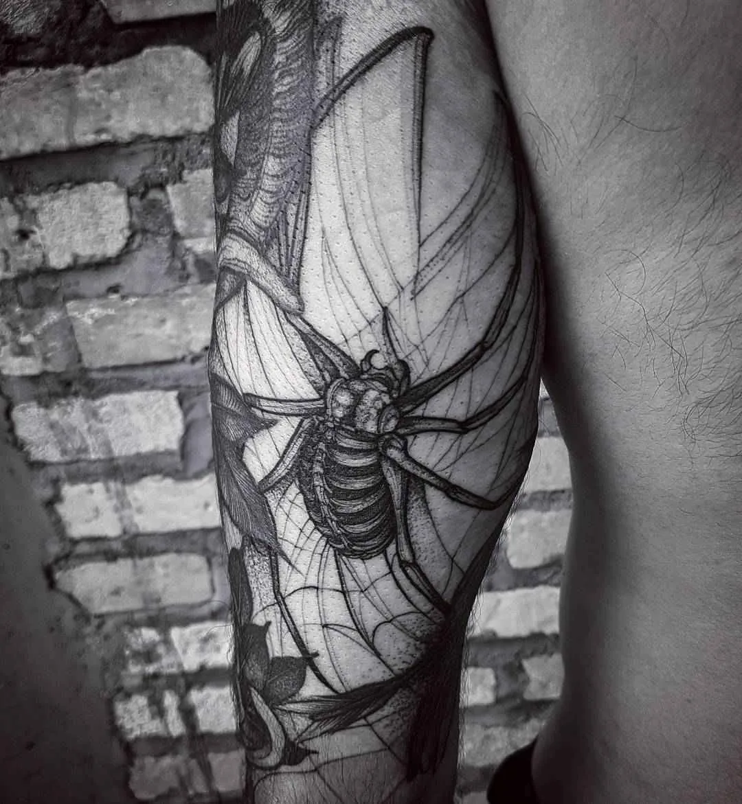 dotwork blackwork linework tattoo artist Felipe Kross | Тату мастер Felipe Kross дотворк лайнворк блэкворк