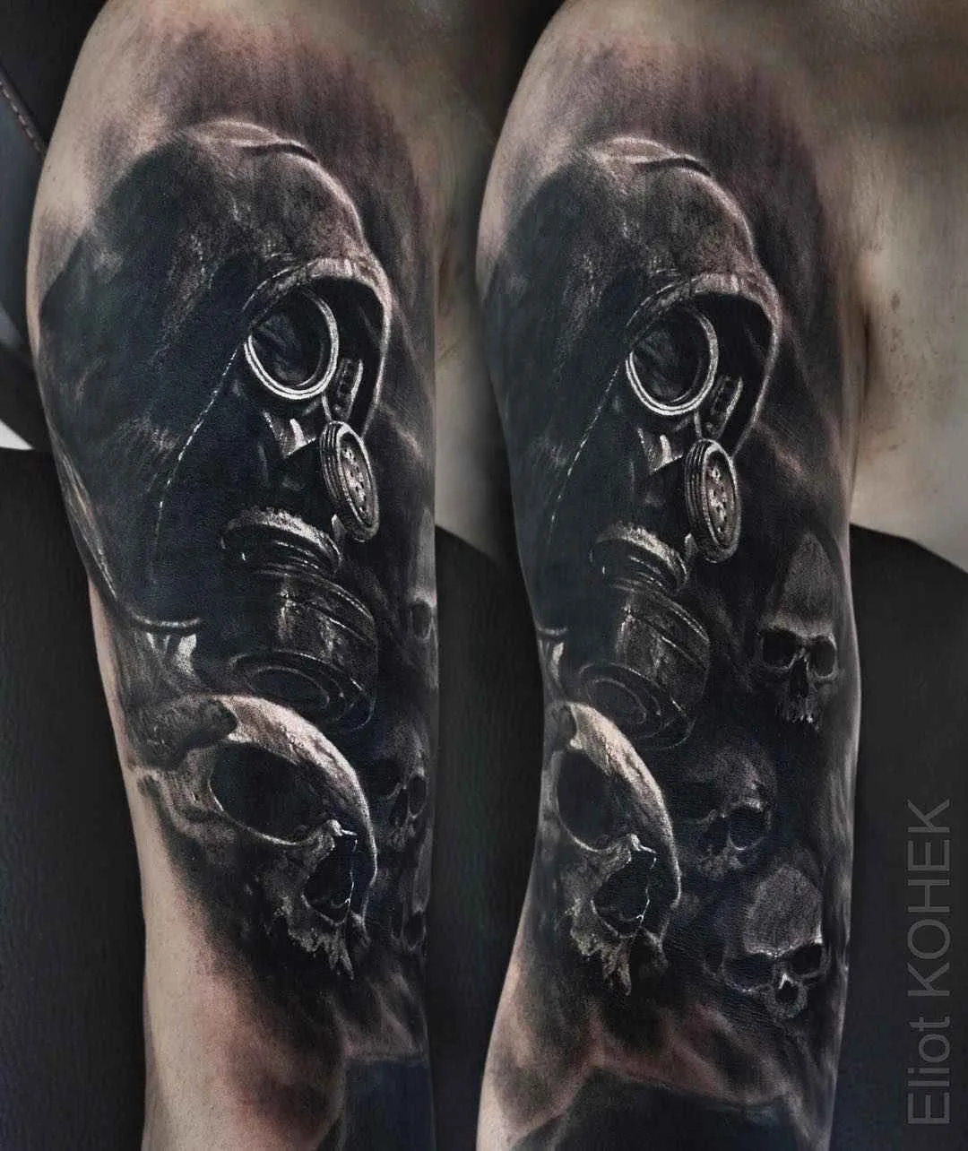 Tattoo artist Eliot Kohek dark skull realism tattoos | Мрачный реализм тату-мастера Eliot Kohek татуировки череп